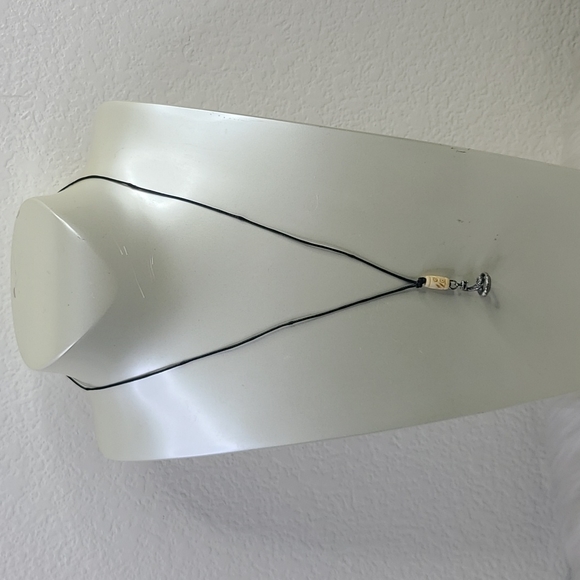 Men's Necklace Cobra Charm Sterling Silver Black Beige Eclectic Gift Handmade - Picture 4 of 5